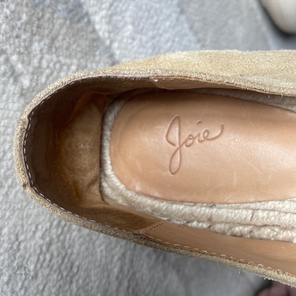 Joie Dafni Fawn Suede Wedge Espadrilles Loafer Shoes - Picture 13 of 15